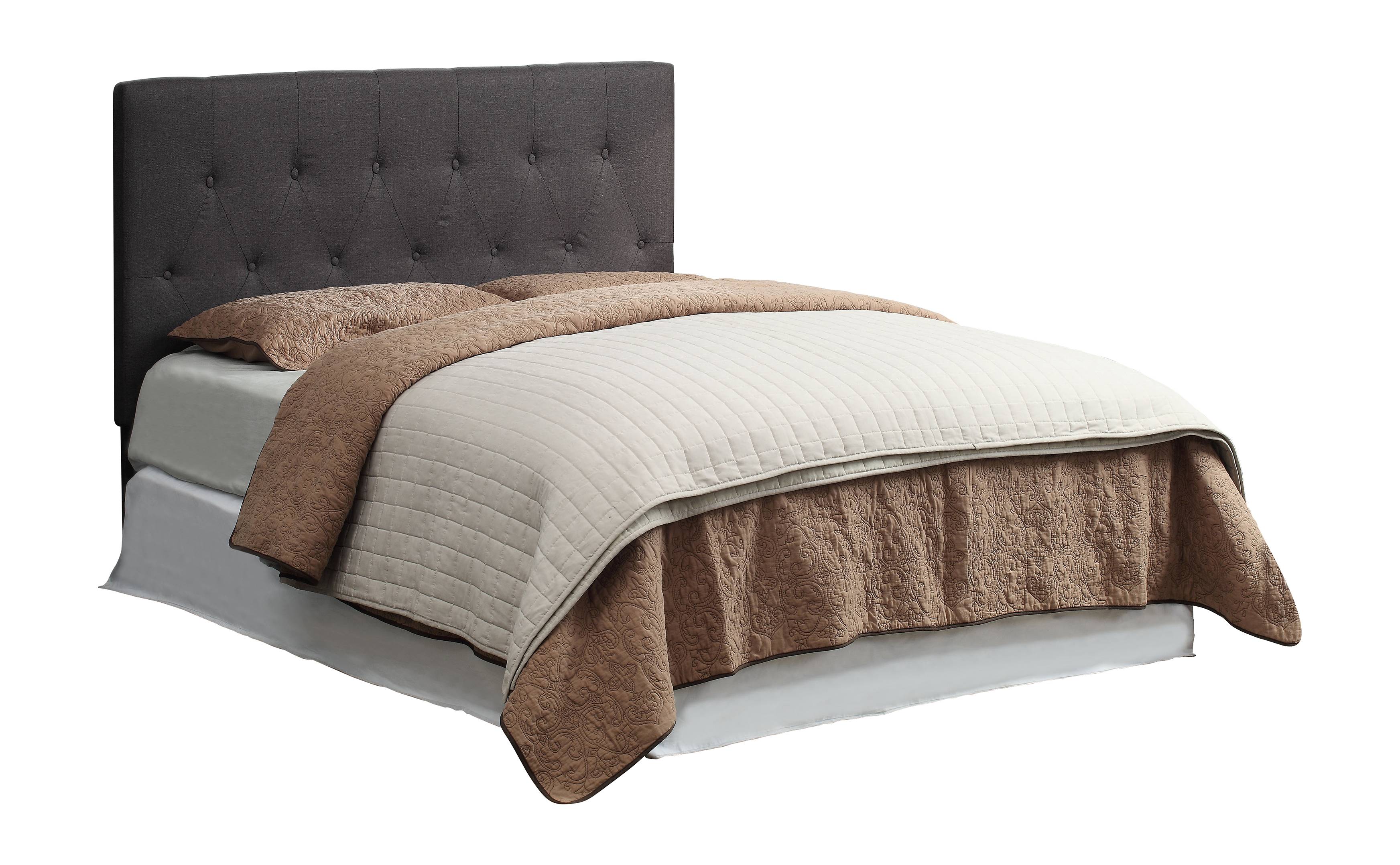 Valdimar Contemporary Fabric Platform Bed in Gray